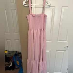 Hill House Anjuli Crepe Lined Light Pink Dress